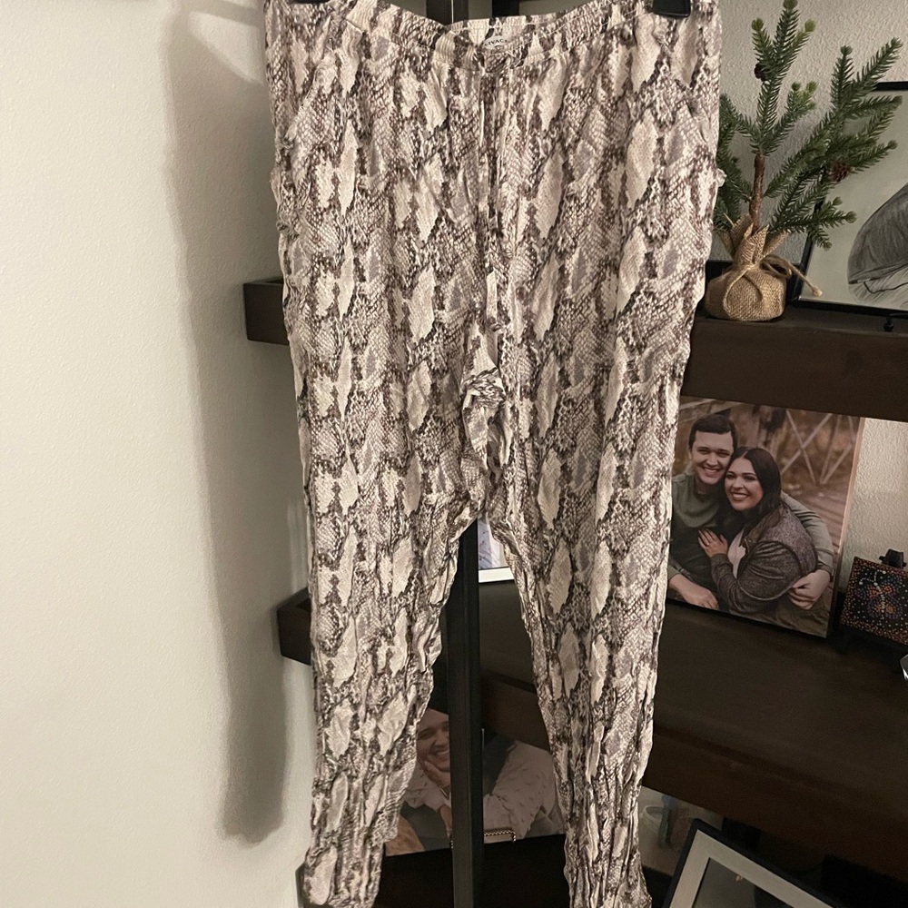 Snakeskin Print Pants